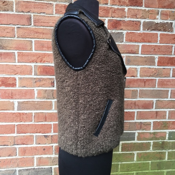 Hôtel Particulier Knit Vest /Faux Leather Trim - Picture 4 of 8